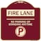 Signmission Fire Lane No Parking or Standing Anytime Heavy-Gauge Aluminum Sign, 18" x 18", BU-1818-24006 A-DES-BU-1818-24006 - alternate 1